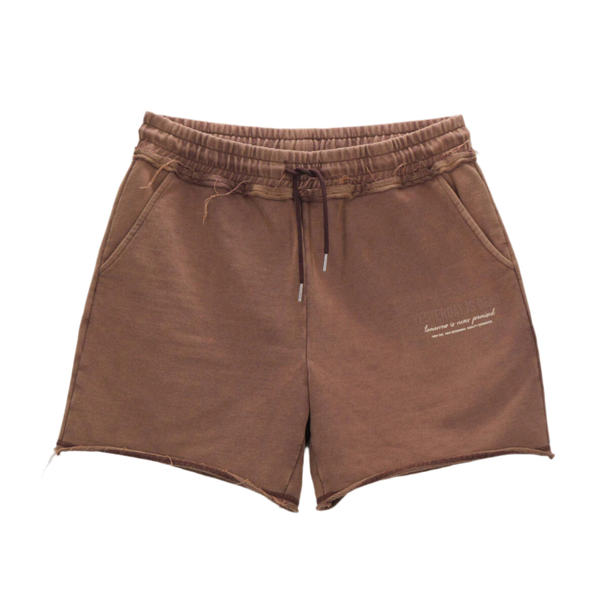 YESTERDAY IS DEAD MADE WITH CARE CORE SHORTS RUST