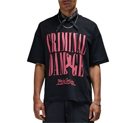 CRIMINAL DAMAGE STRIPTEASE T-SHIRT BLACK