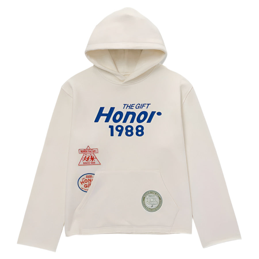 HONOR THE GIFT PATCHWORK PARTY HOODY BONE