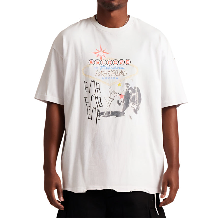 EMBELLISH SIN CITY CROP T-SHIRT