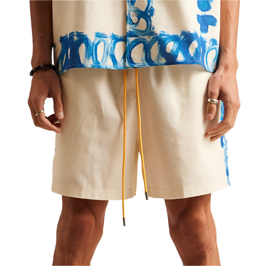 Diet Starts Monday Strokes Linen Short-Cream/Blue