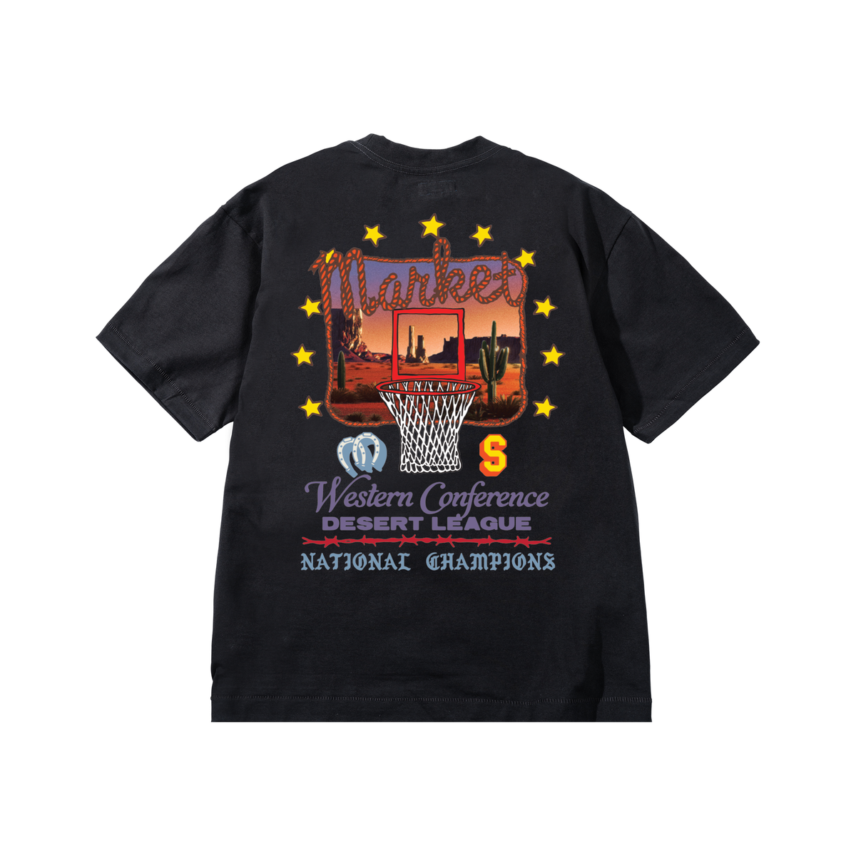 MARKET Desert League T-Shirt Pirate Black