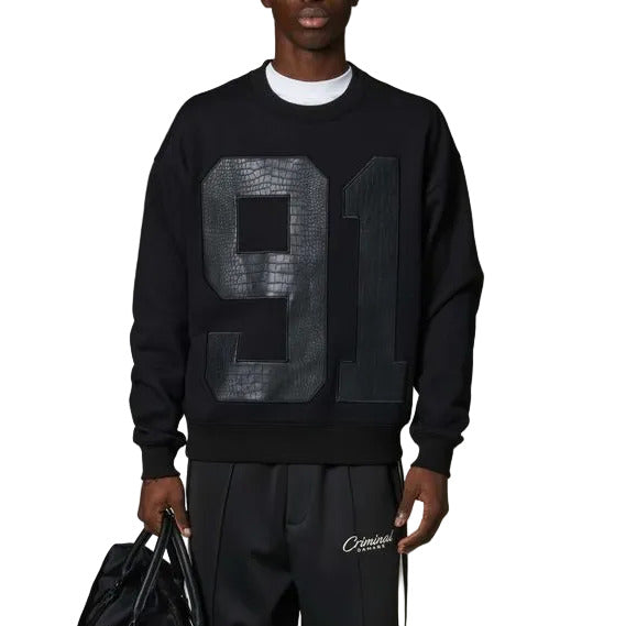 CRIMINAL DAMAGE ANIMAL 91 SWEATSHIRT BLACK