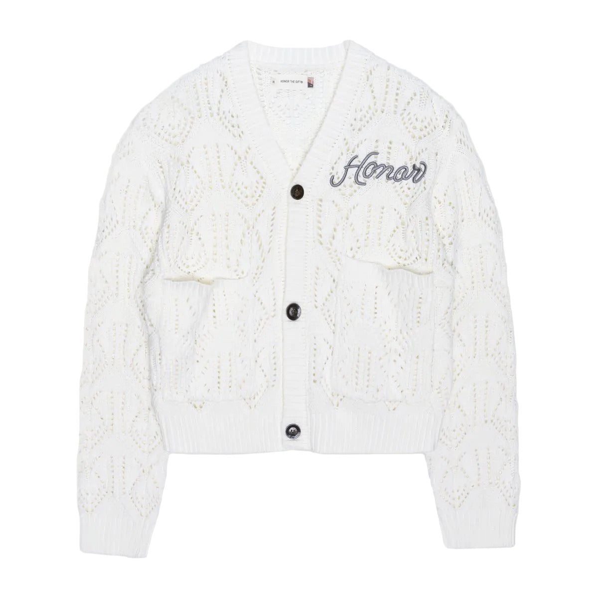 HONOR THE GIFT D-HOLIDAY CABLE CARDIGAN Bone