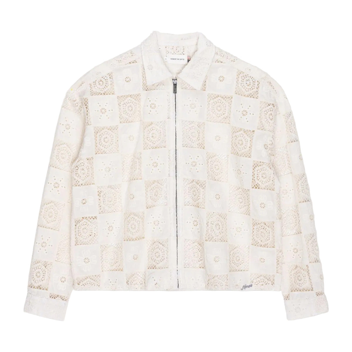 HONOR THE GIFT D-HOLIDAY CROCHET FULL ZIP BONE