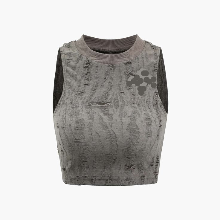 jone(s) Women Destroyed Tank Top Taupe