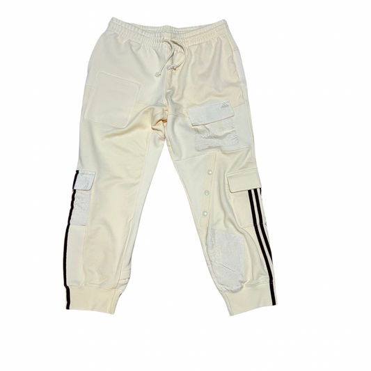 Vintage adidas IVY PARK Cargo Sweatpants Ecru Tint/Maroon Size Large Mens New