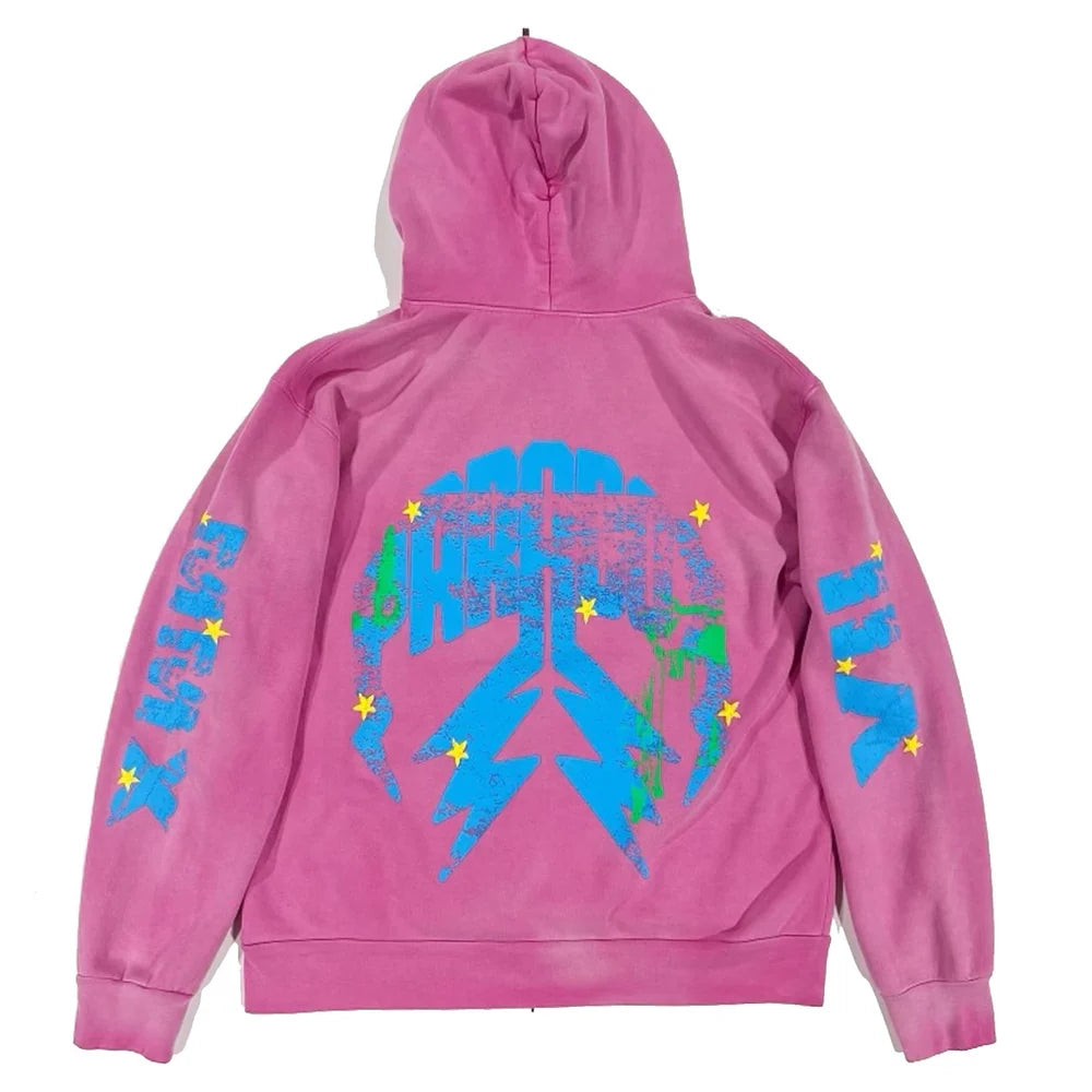 PARADOX IT'S TOO CROWDED ARC LOGO HOODY PINK
