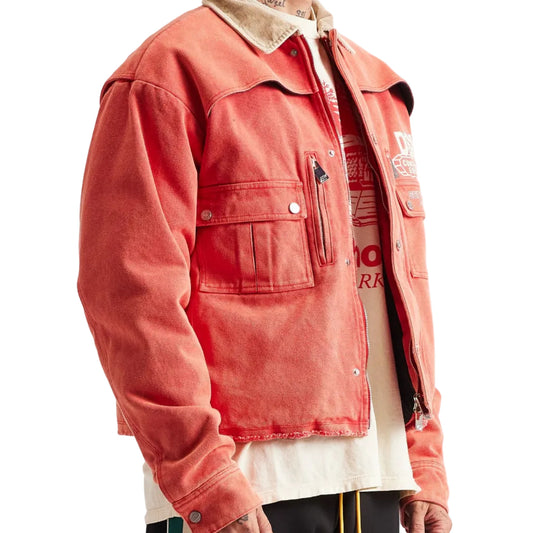 DIET STARTS MONDAY Construction Hopkins Jacket Washed Red