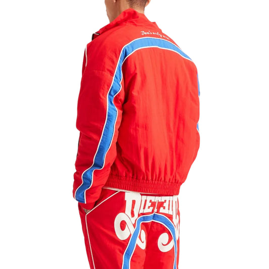 DIET STARTS MONDAY Reverso Zip Nylon Jacket Red