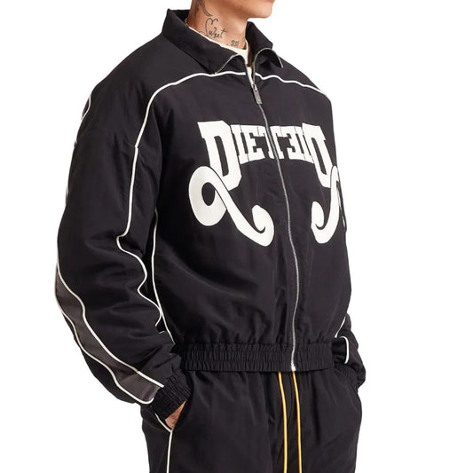 DIET STARTS MONDAY Reverso Zip Nylon Jacket Black