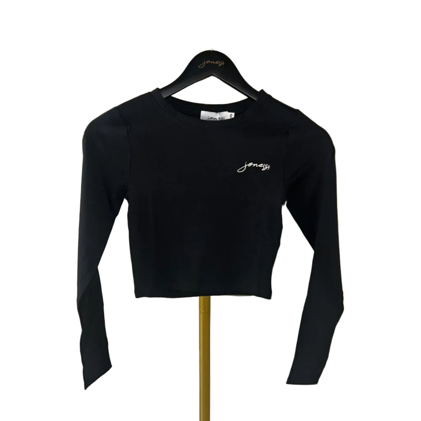 jone(s) Women's Crop Long Sleeve Tee Black