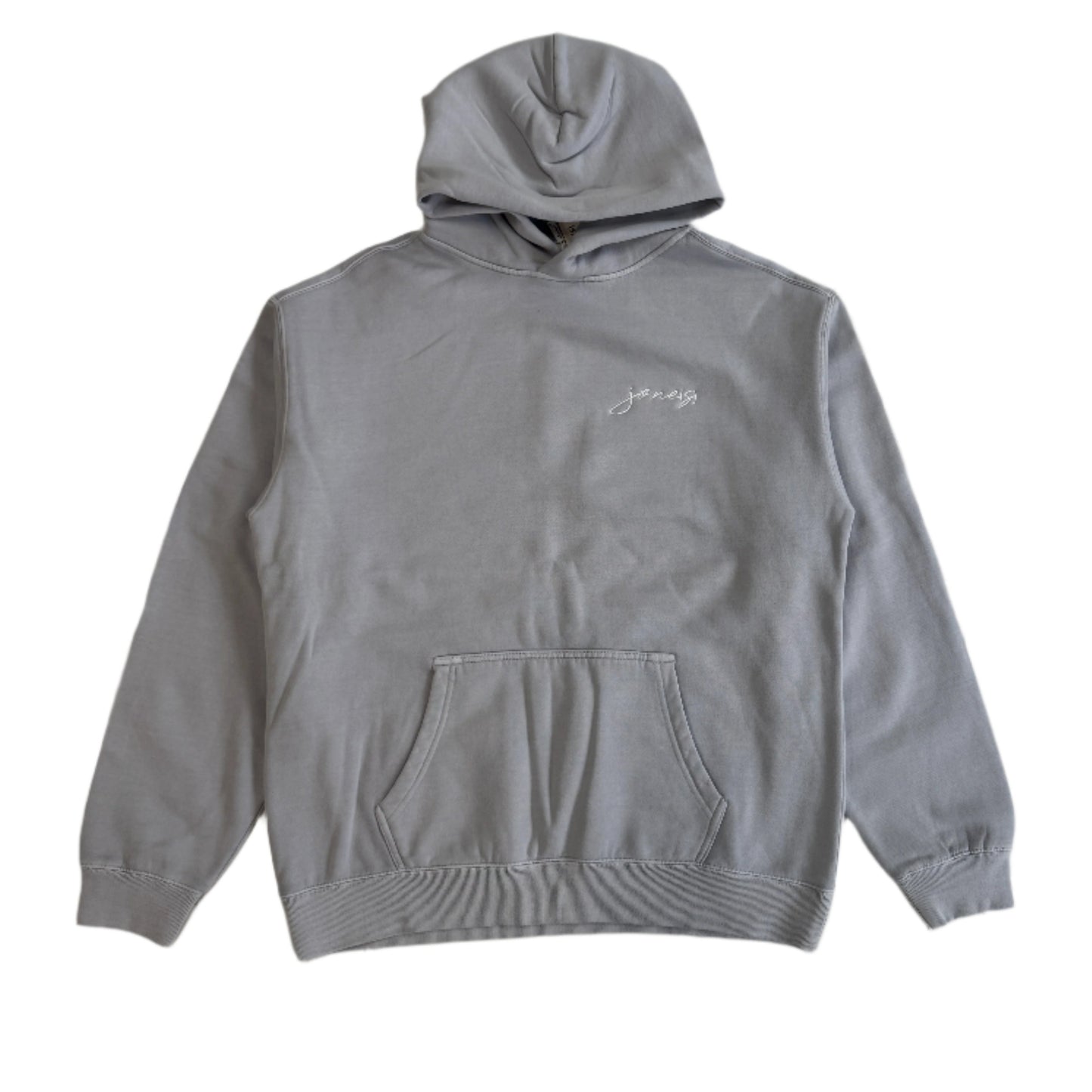 jone(s) Faded Boxy Logo Fleece Hoody Powder Blue