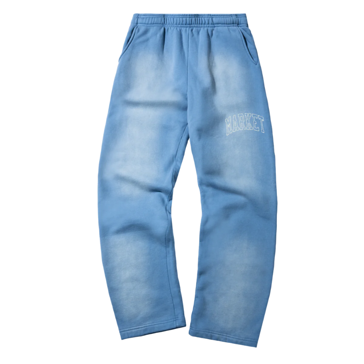 MARKET ARC OPEN BOTTOM SWEATPANTS SKY BLUE