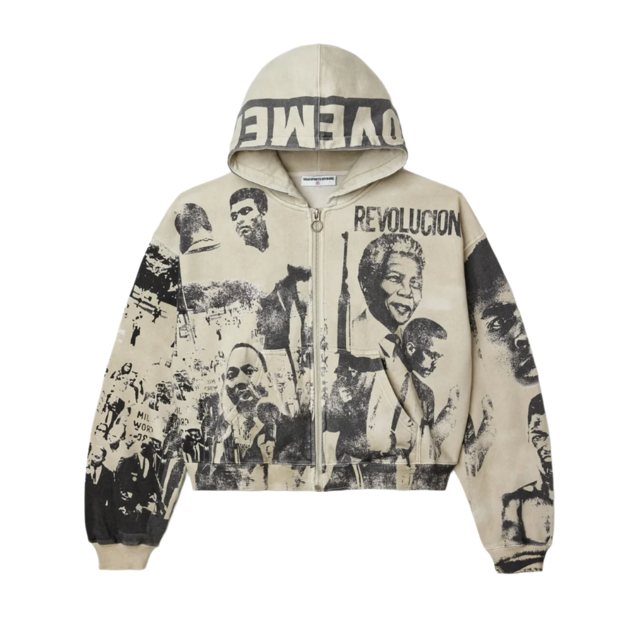 VALE MONUMENT ZIP UP HOODIE CREAM