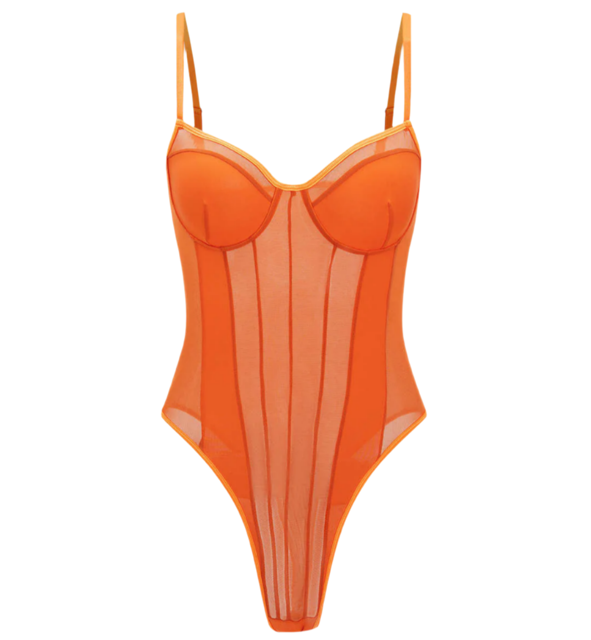 jone(s) Women Mesh Backless Sheer Bodysuit