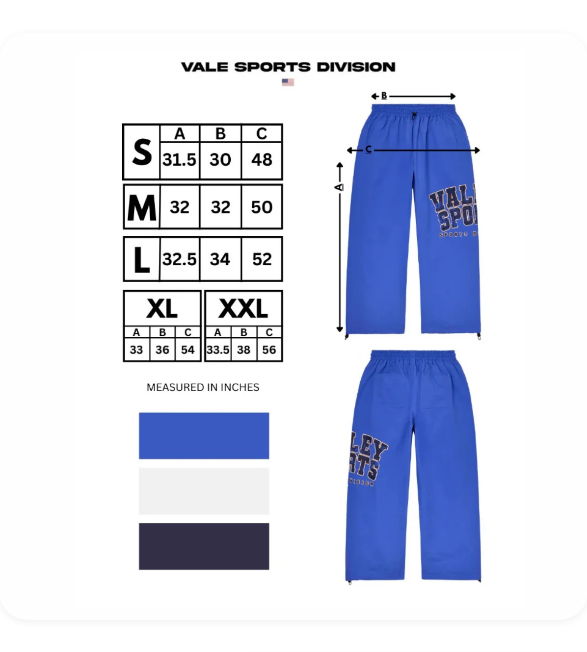 VALE SPORT DIVISION SWEATS SAPPHIRE