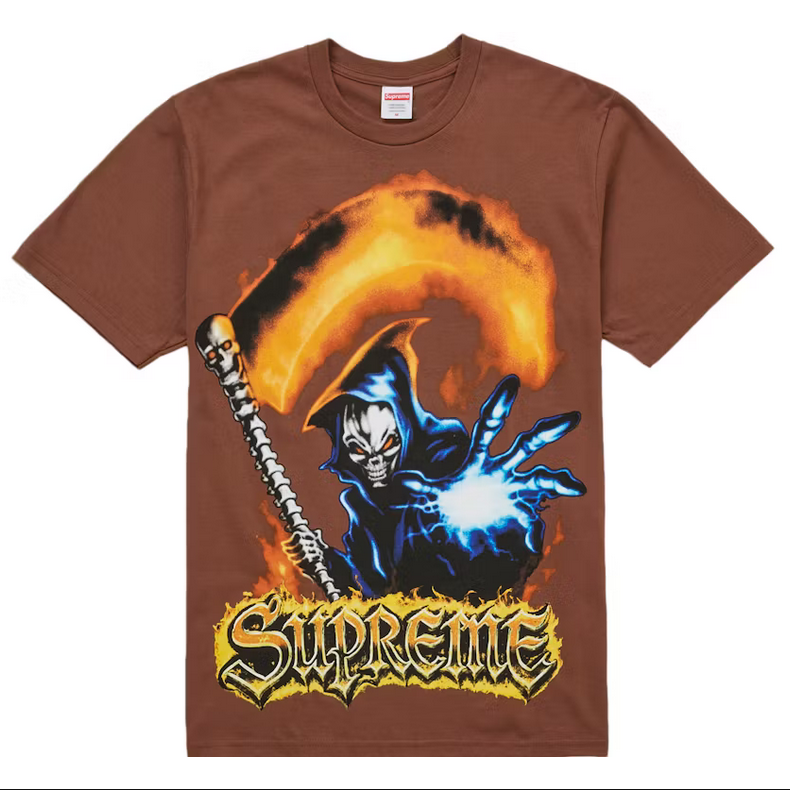 Supreme Grim Reaper Tee Brown