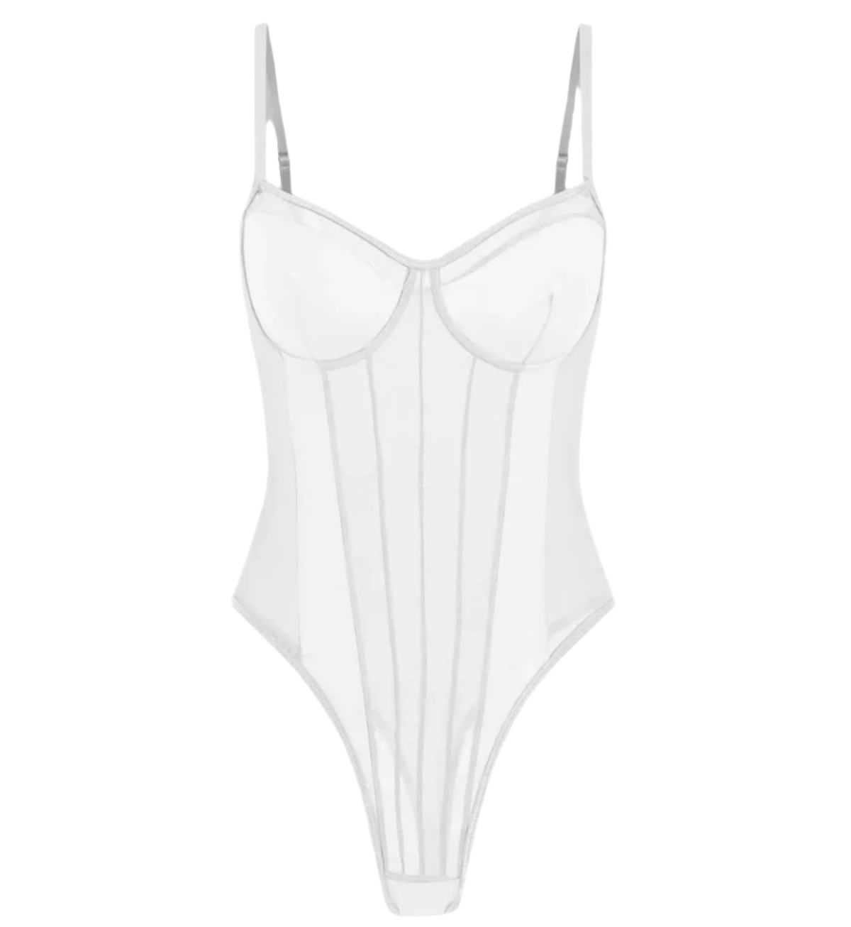 jone(s) Women Mesh Backless Sheer Bodysuit