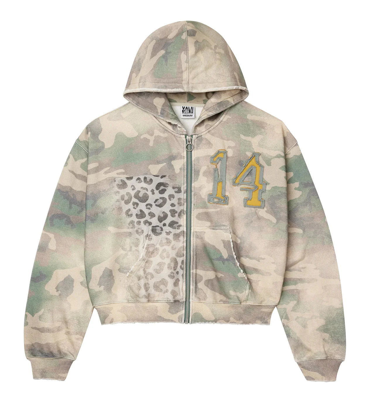 VALE FOREVER CHEETAH CAMO ZIP UP