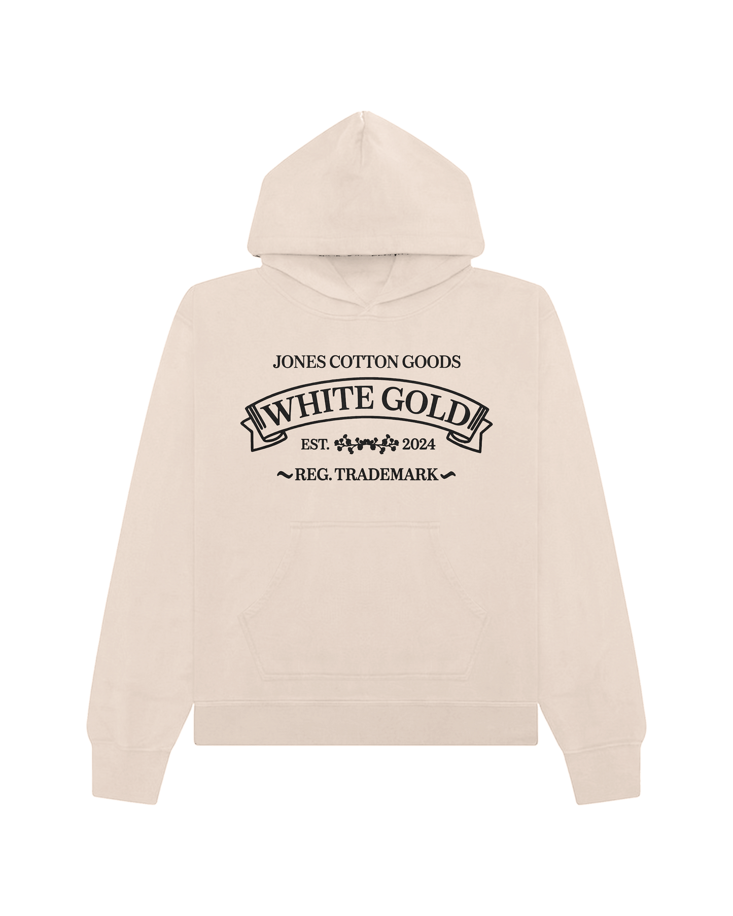 jone(s) White Gold Cotton Goods Pink Hoody
