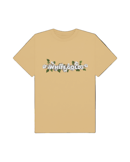 Jones White Gold Cotton Stem Tee Wheat
