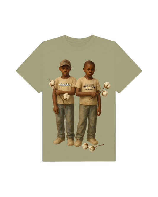 Jones White Gold Twins Olive Tee