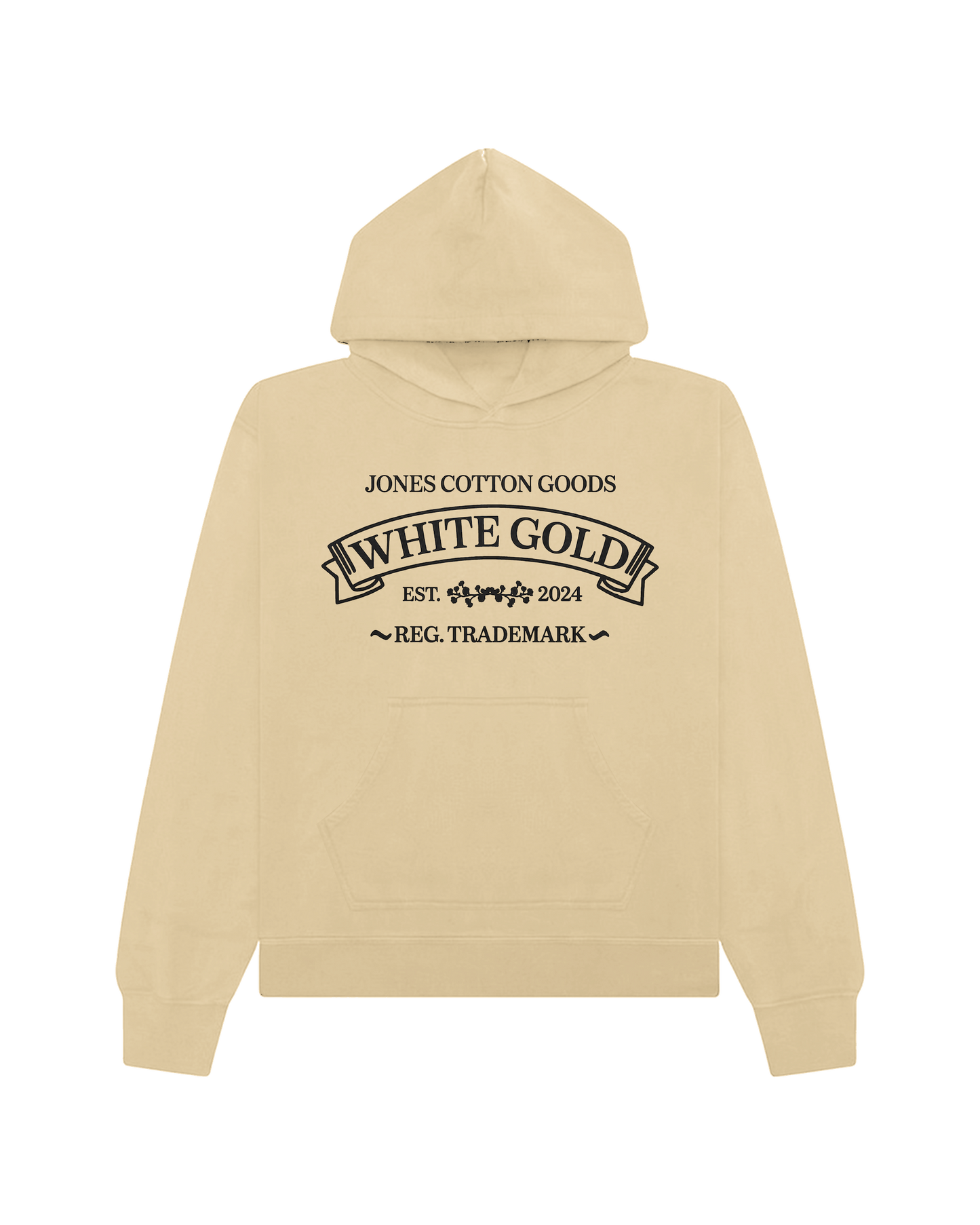jone(s) White Gold Cotton Goods Hoody Light Yellow