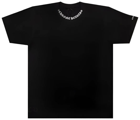 Chrome Hearts Neck Letters Logo T-shirt Black