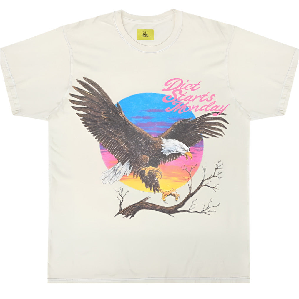 DIET STARTS MONDAY Sunset Tee Antique White