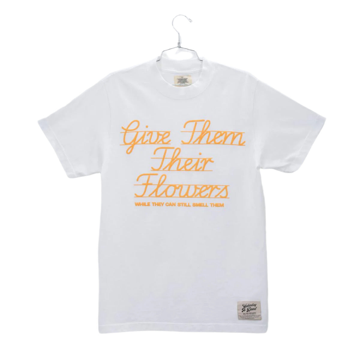 YESTERDAY IS DEAD SPELL OUT TEE WHITE