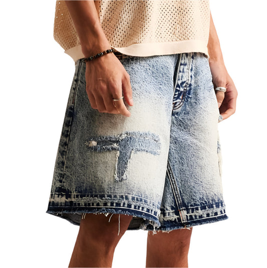 Diet Starts Monday Repair Denim Short-Indigo