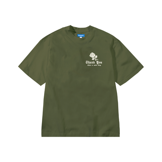 MARKET Thank You Needlepoint T-Shirt Sea Kelp