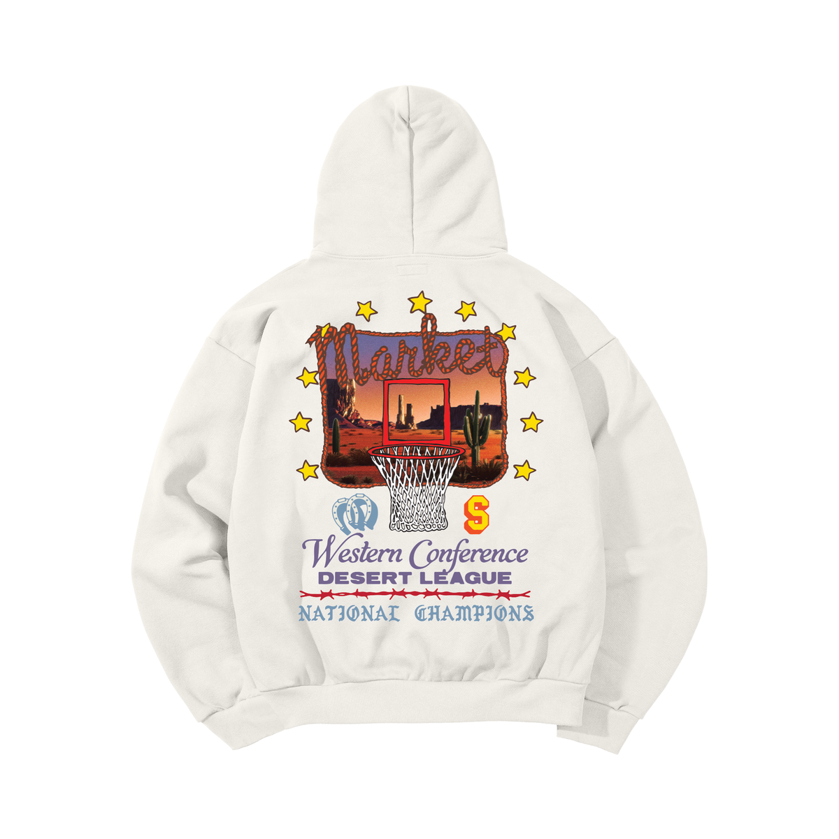MARKET Desert League Hoodie Unbleached Cotton