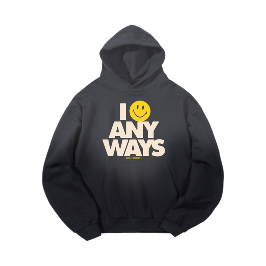 MARKET Smiley Smile Anyways Hoodie Pirate Black