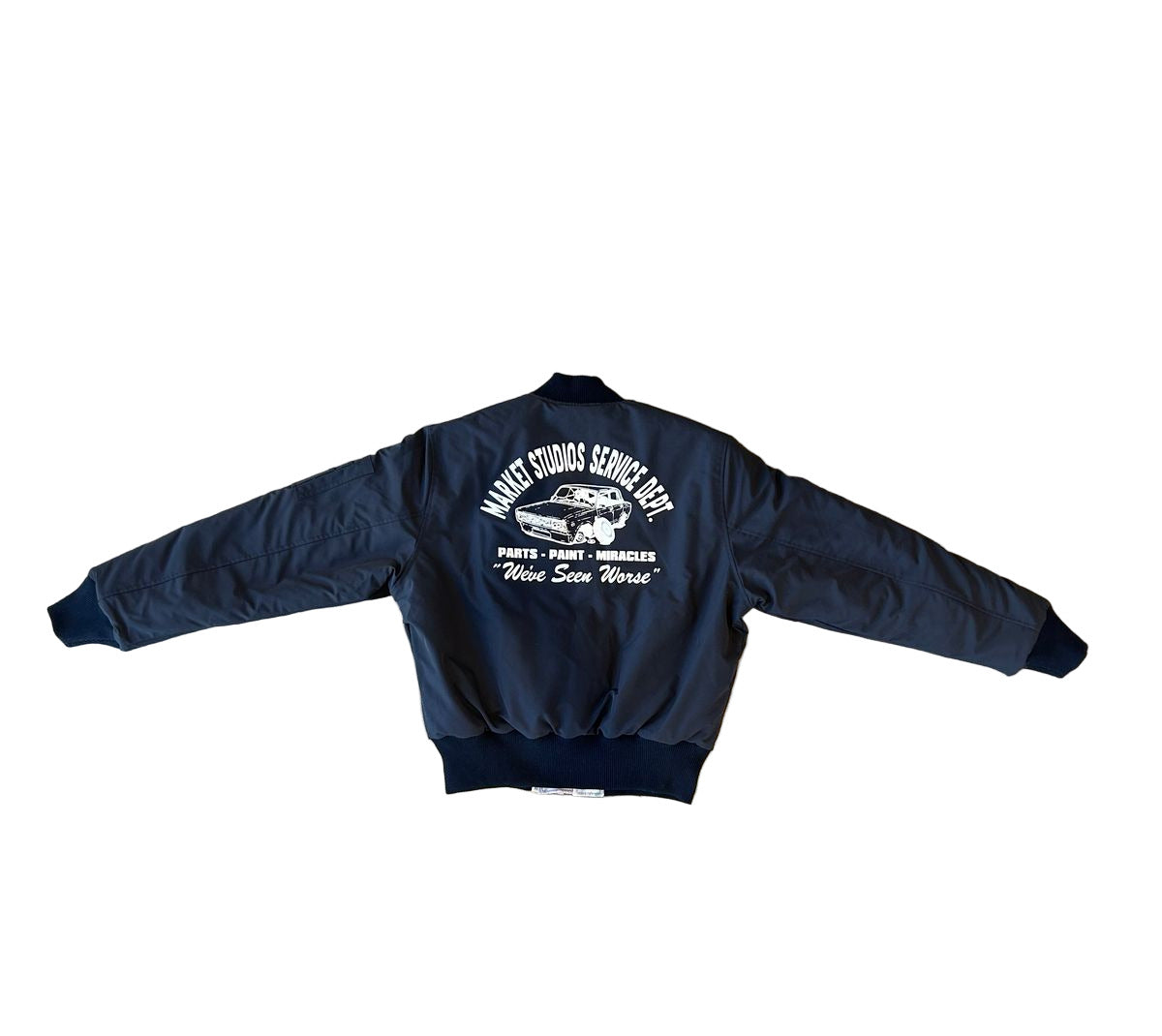 MARKET Handyman Reversible Bomber Jacket - Pirate Black / Wood Camo