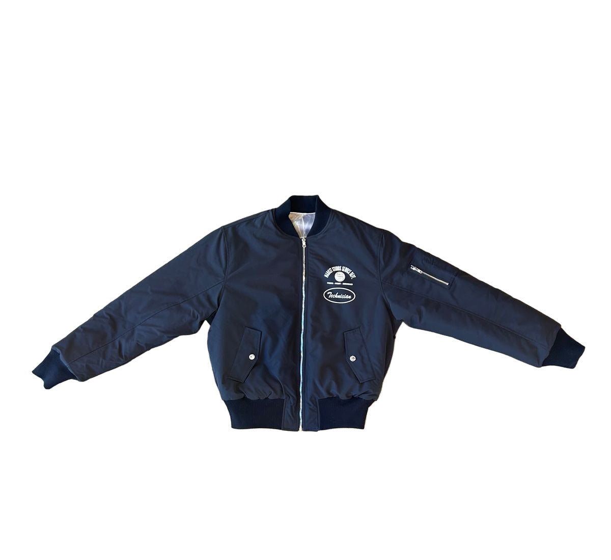 MARKET Handyman Reversible Bomber Jacket - Pirate Black / Wood Camo