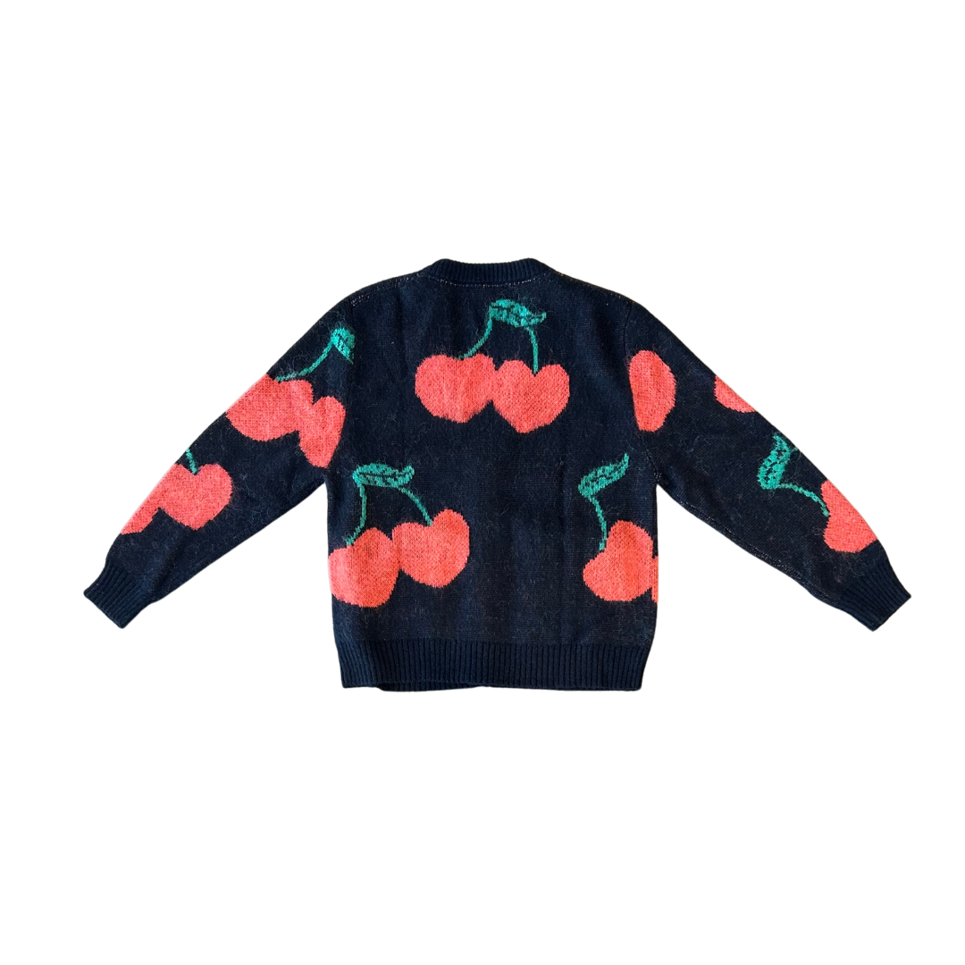 MARKET Double Cherries Cardigan - Pirate Black