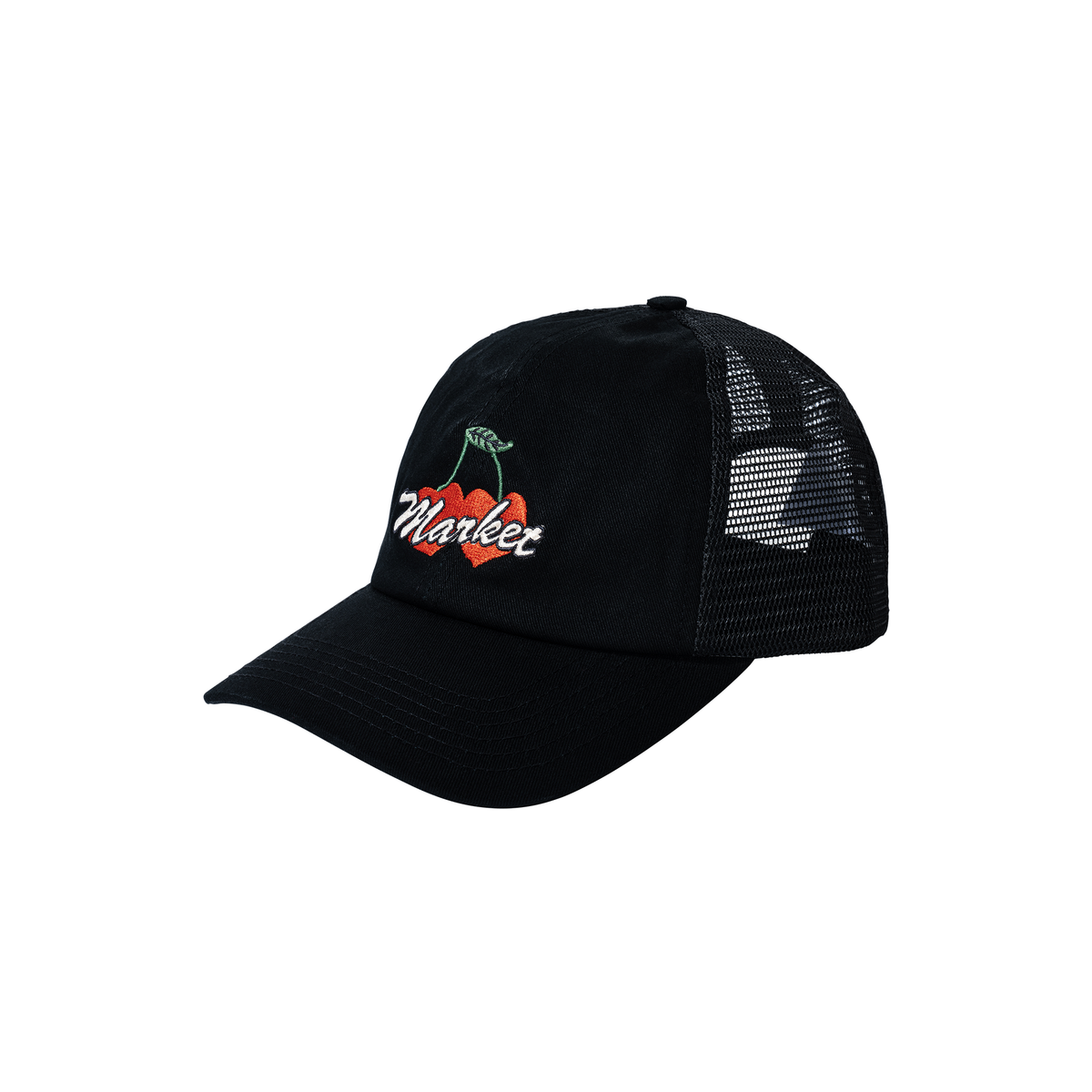 MARKET Double Cherries Trucker Hat Pirate Black