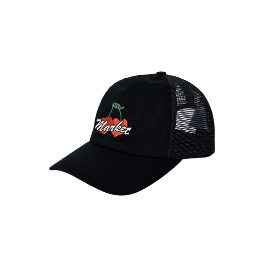 MARKET Double Cherries Trucker Hat Pirate Black