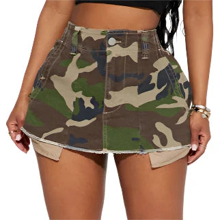 jone(s) Women Starting Something Camo Micro Mini Skirt