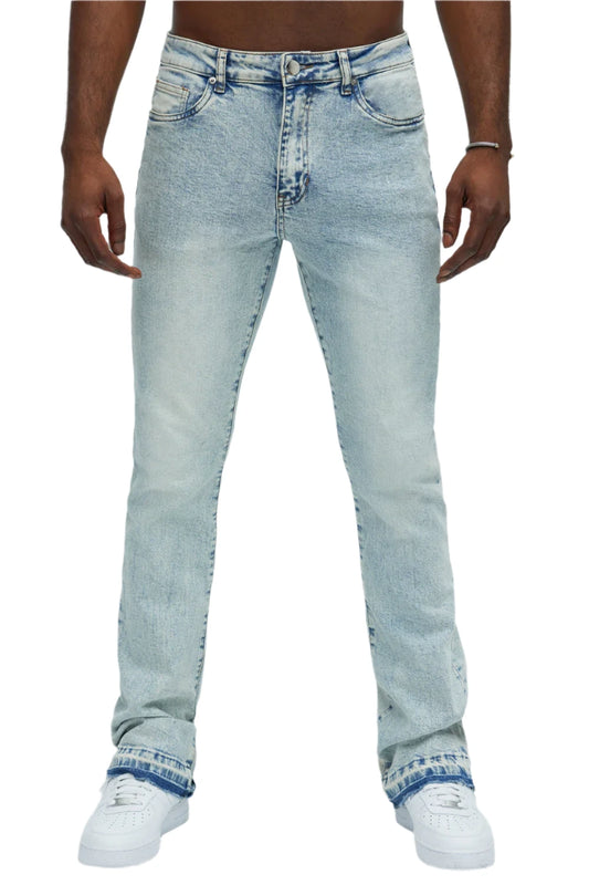 jone(s) Menace Slim Stacked Flare Jeans - Medium Wash