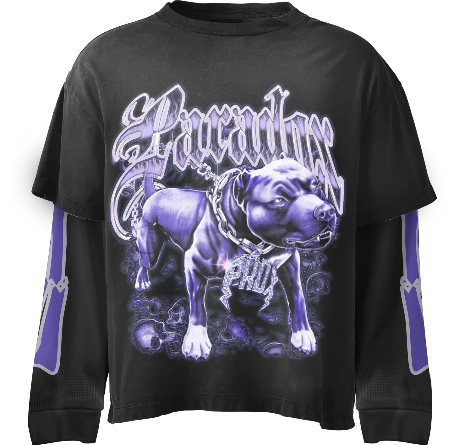 PARADOX DOG PENDANT LAYERED L/S TEE