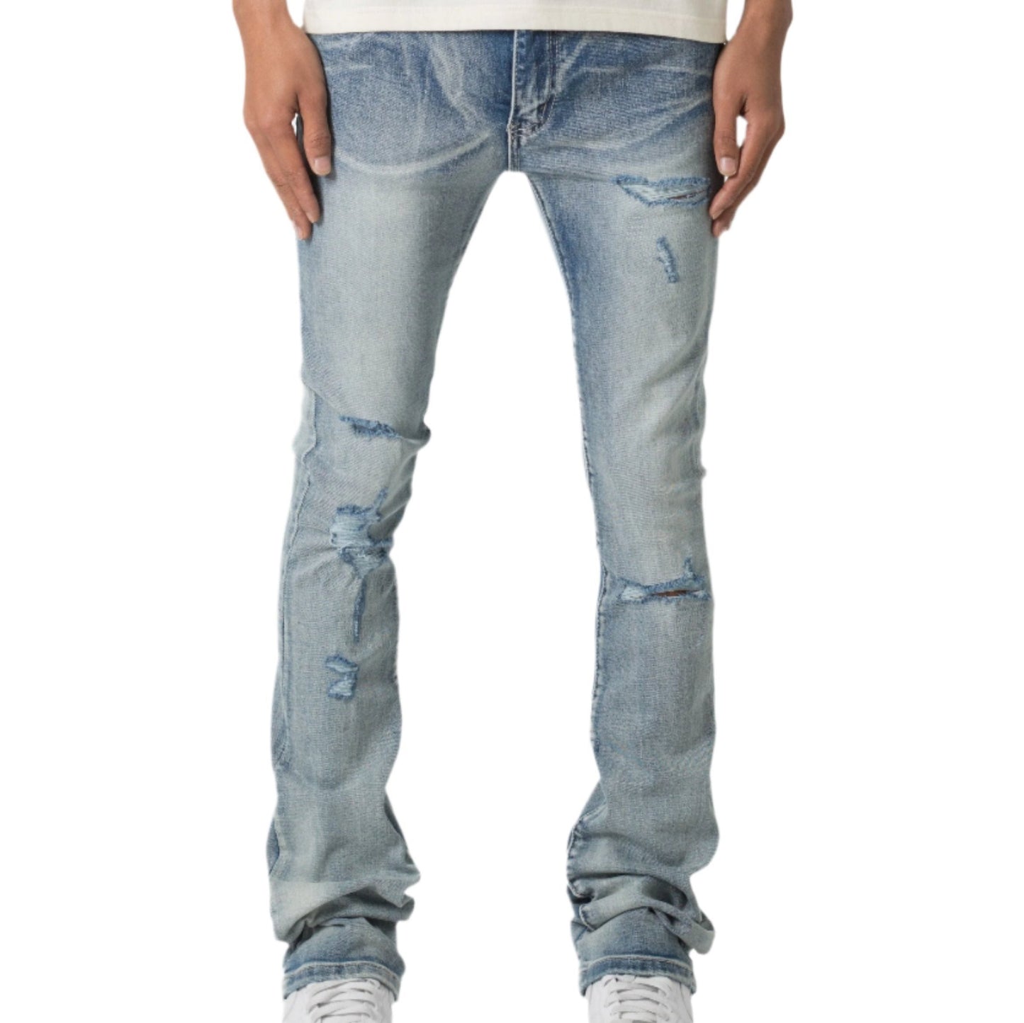 jone(s) Skinny Stacked Denim with Abrasions