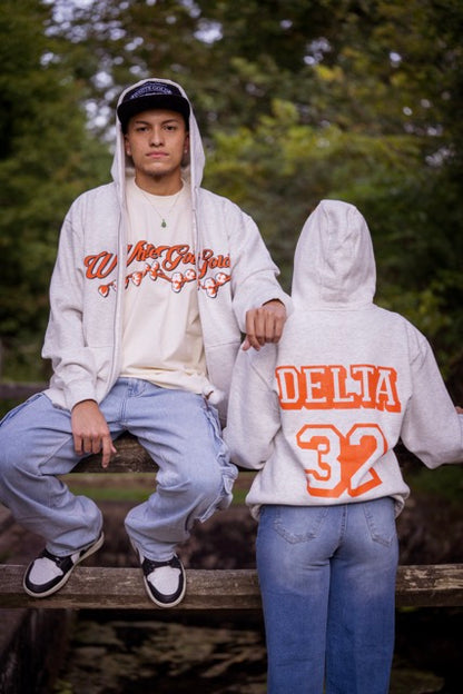 jone(s) White Gold "Delta" Oatmeal Full Zip Hoody