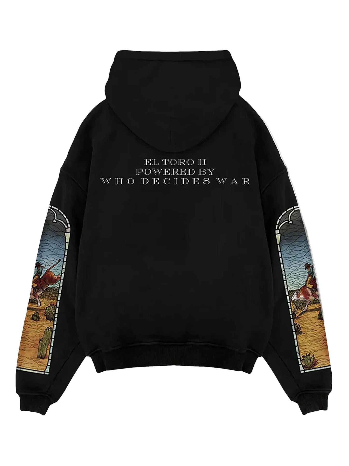 Who Decides War x EST Gee Stained Glass "BLACK" hoodie Medium