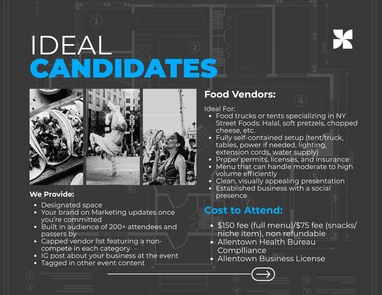 Blueprint Block Party Vendor Fee