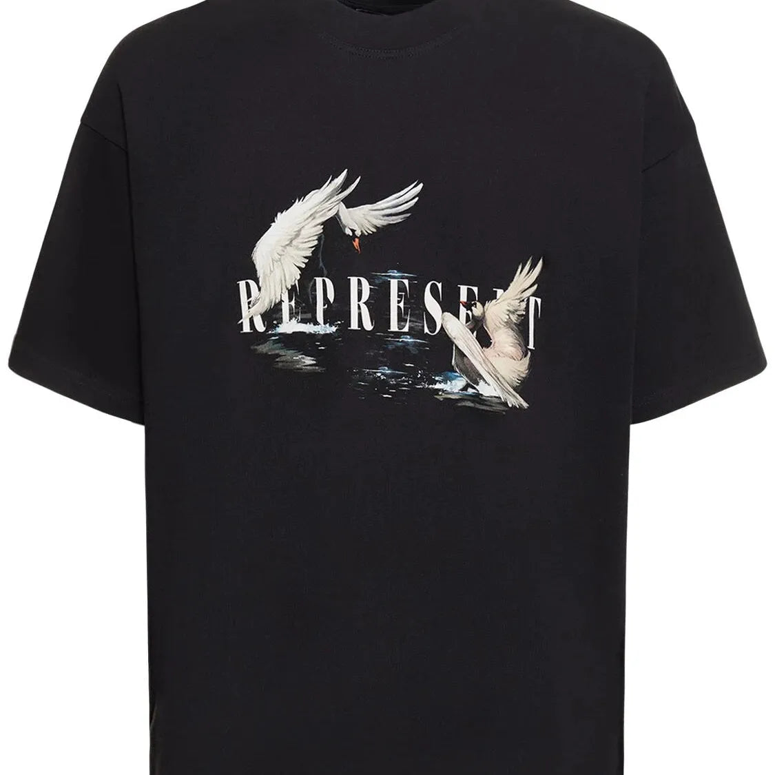 REPRESENT Swan printed cotton t-shirt