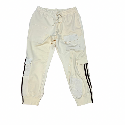 Vintage adidas IVY PARK Cargo Sweatpants Ecru Tint/Maroon Size Large Mens New