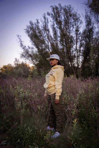 jone(s) White Gold Cotton Goods Hoody Light Yellow